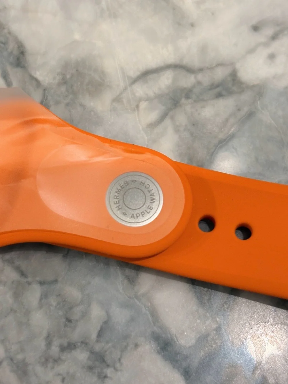 NWT Orange Hermés Silicone Apple Watch Band